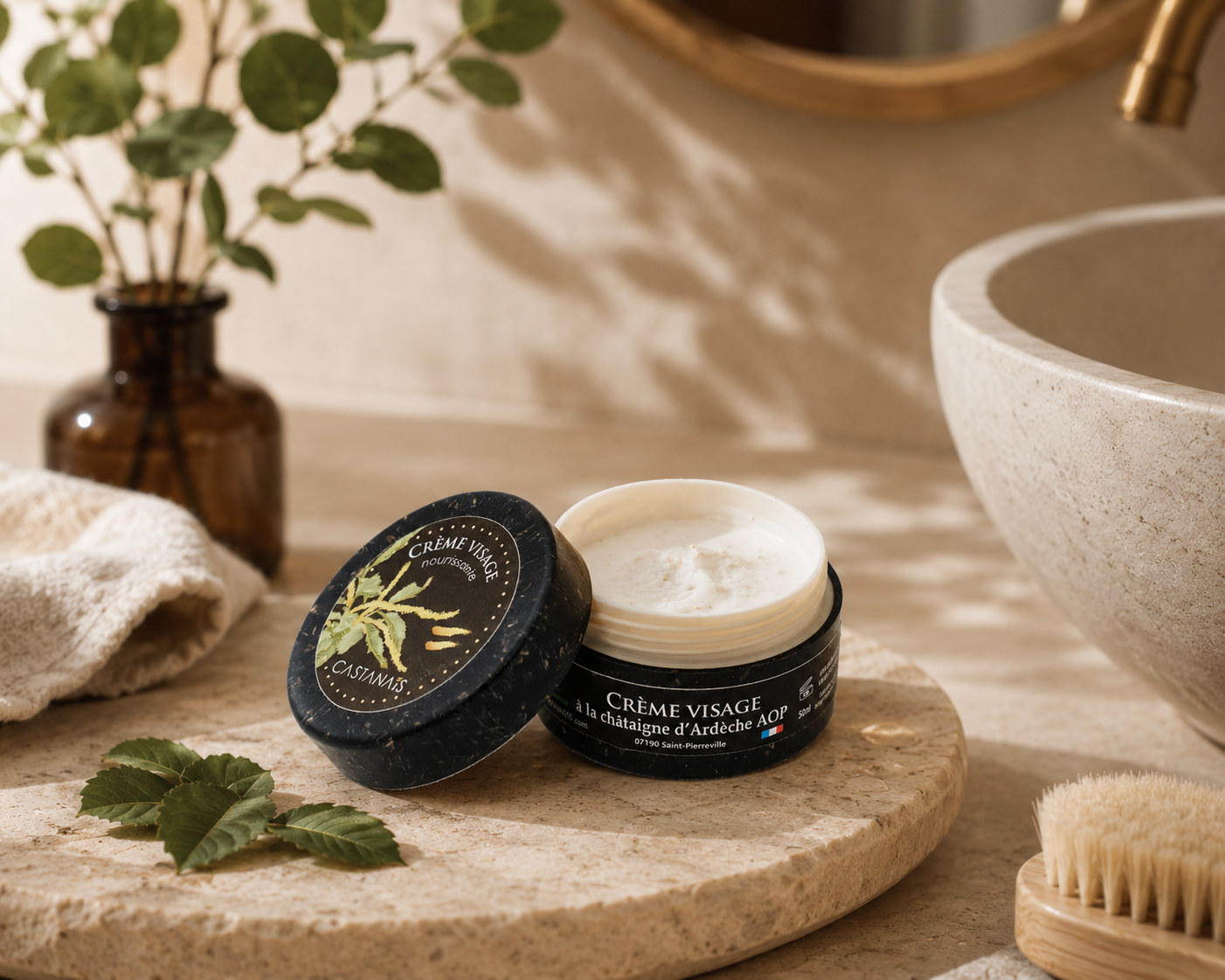 Crème Visage Châtaigne Bio AOP - Naturelle & Apaisante 50ml