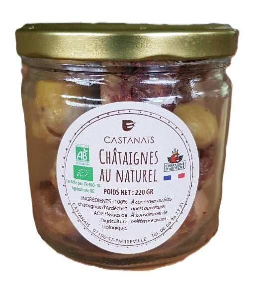 Châtaignes au naturel BIO et AOP - 220g