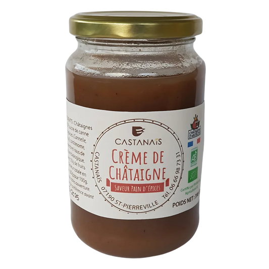 Crème de Châtaignes - Saveur Pain d'Epices - AOP et BIO - 370g